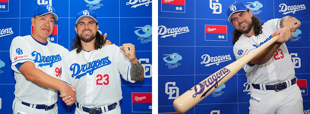 中日ドラゴンズに新加入！マイケル・チェイビス選手の入団会見