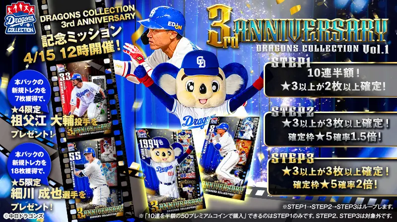 中日ドラゴンズが「DRAGONS COLLECTION」3周年を祝う特別イベントを開催中！