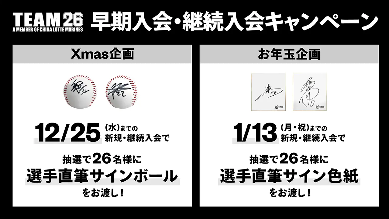 千葉ロッテマリーンズ、2025年度のファンクラブキャンペーンを実施！