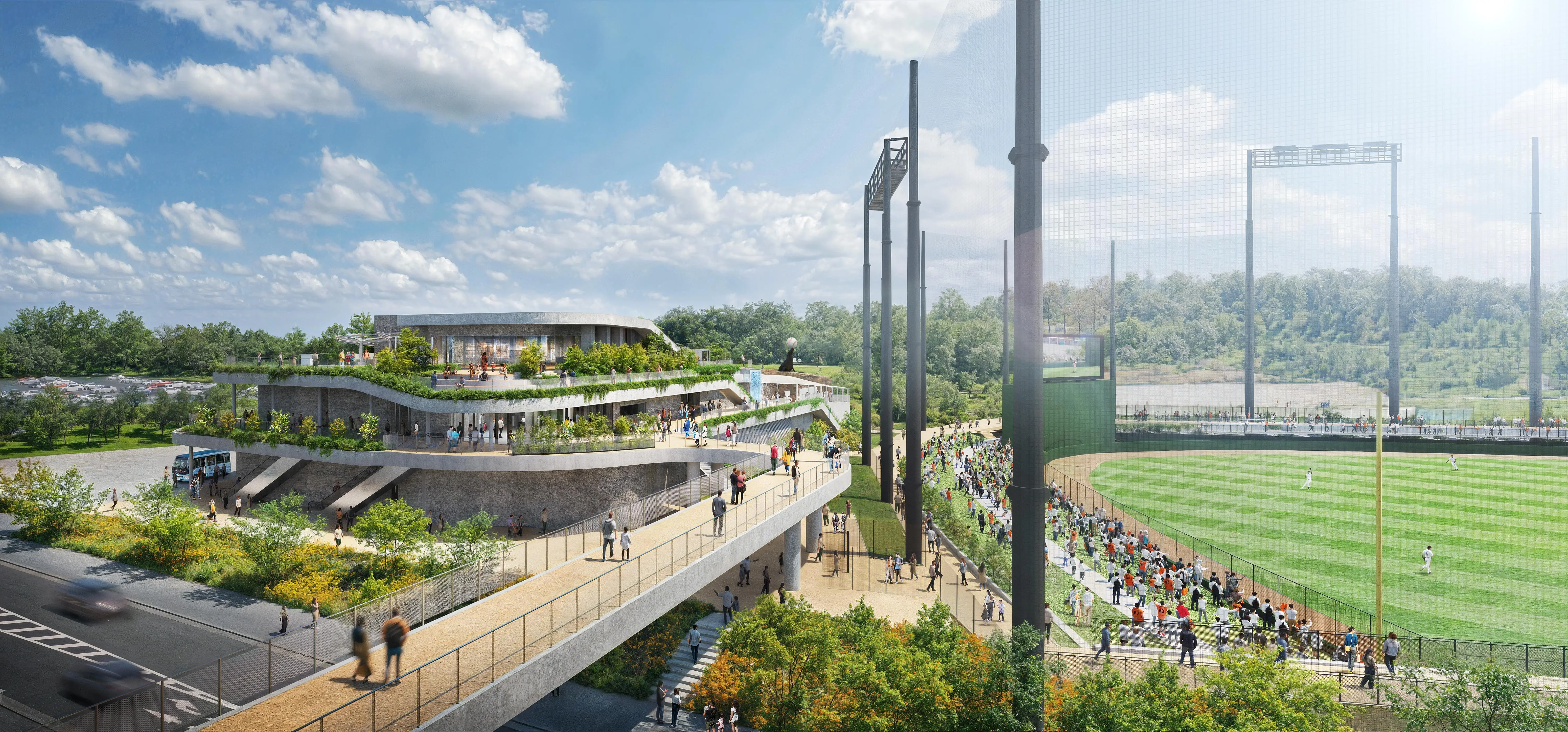 ジャイアンツタウン内に国内初の球場併設水族館がオープン予定