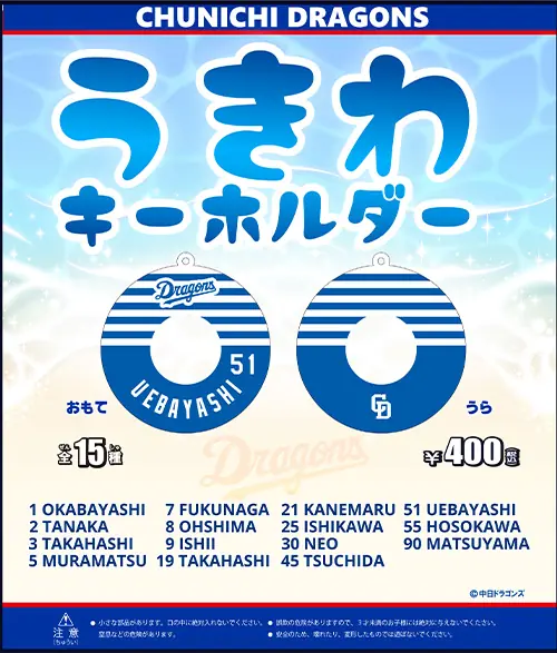 中日ドラゴンズの新しいガチャ商品が登場！