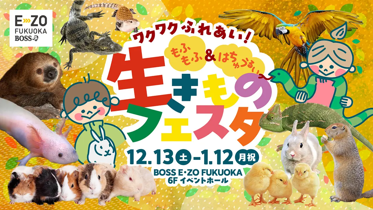 ソフトバンクホークス、福岡で『ワクワクふれあい！もふもふ＆はちゅうるい 生きものフェスタ』を開催すると発表
