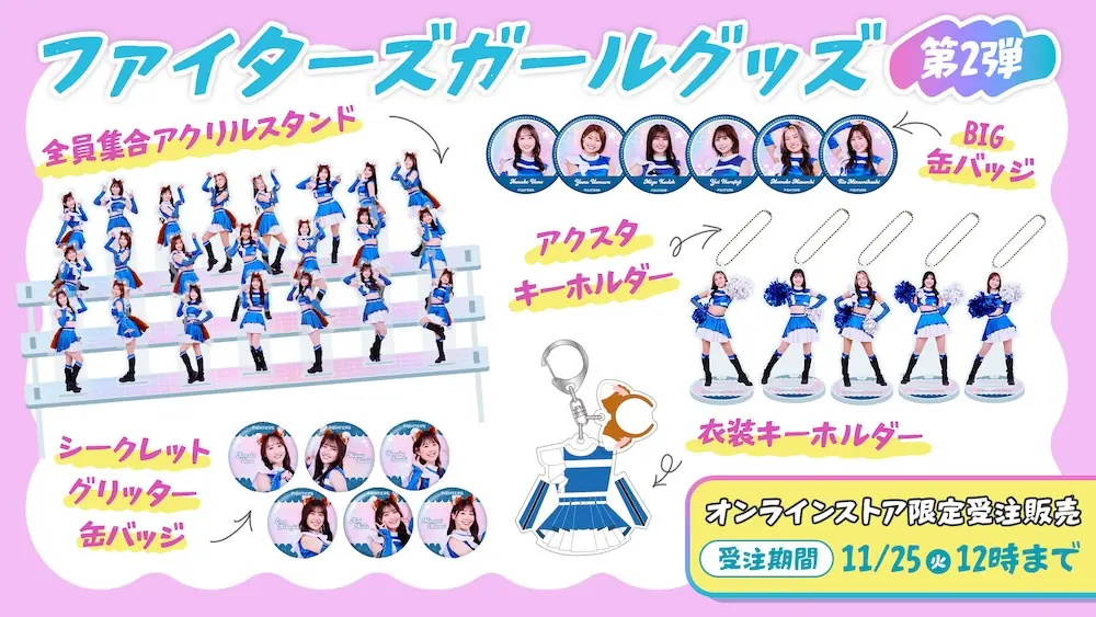 ファイターズガール第2弾グッズ受注開始 — オーロラアクリル・あにまるファイターズ追加とブラックフライデー情報