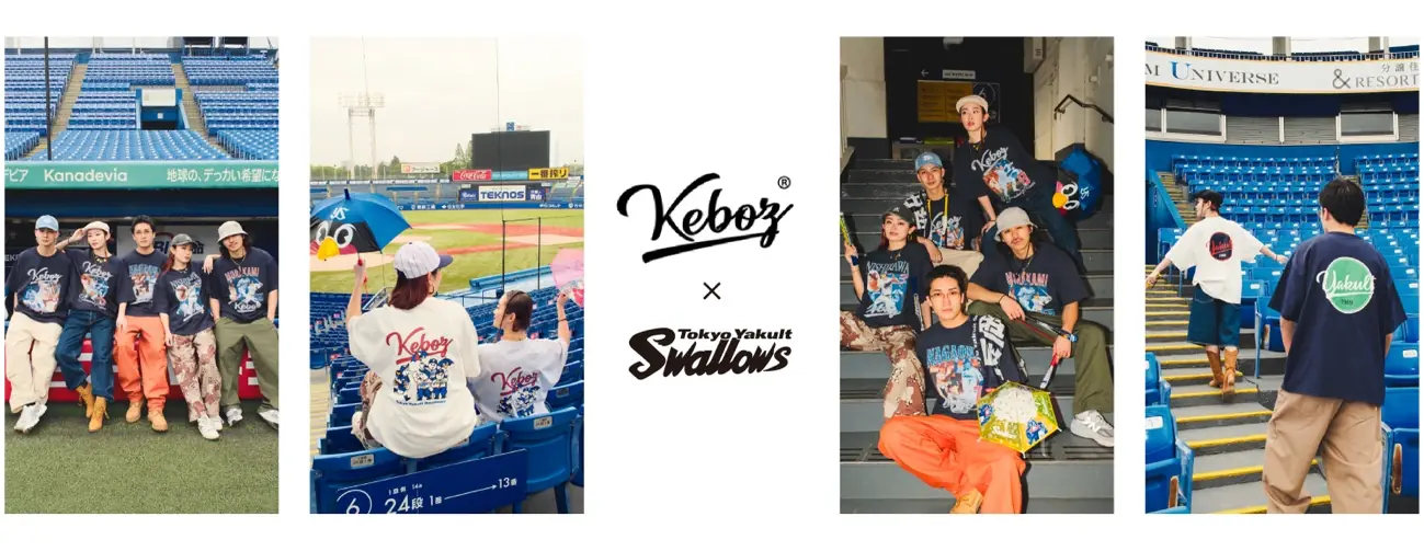 東京ヤクルトスワローズとKEBOZがコラボ！新アパレル商品販売のお知らせ