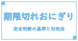 おにぎり 消費期限切れ 3日 は危険?安全に判断するための基準と対処法