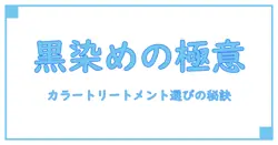 カラートリートメントで黒染めをするならこれ！知識で選ぶおすすめのポイント解説