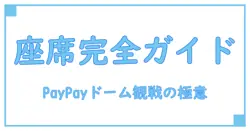 PayPayドームの野球観戦|座席の種類と値段を徹底解説!