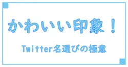 かわいいを極める!Twitterアカウント名の選び方とコツ徹底解説