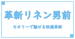 知っておきたい！セオリーのリネンパンツ メンズスタイルに革新をもたらす理由
