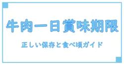 牛肉 消費期限 一日: 保存方法と食べ頃を正しく見極める基礎知識