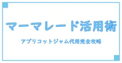アプリコットジャムの代用にぴったり！マーマレードで作る美味しいアレンジ術
