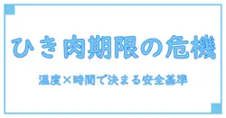 肉の消費期限切れは1日でも危険？ ひき肉の取り扱いと安全の基礎知識