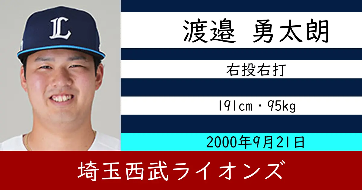 渡邉 勇太朗のニュースやトピックスをわかりやすくまとめて紹介！