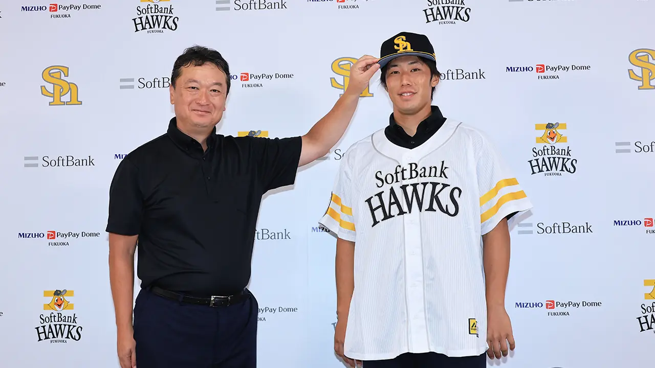 福岡ソフトバンクホークスの宮﨑颯投手が支配下選手契約を締結