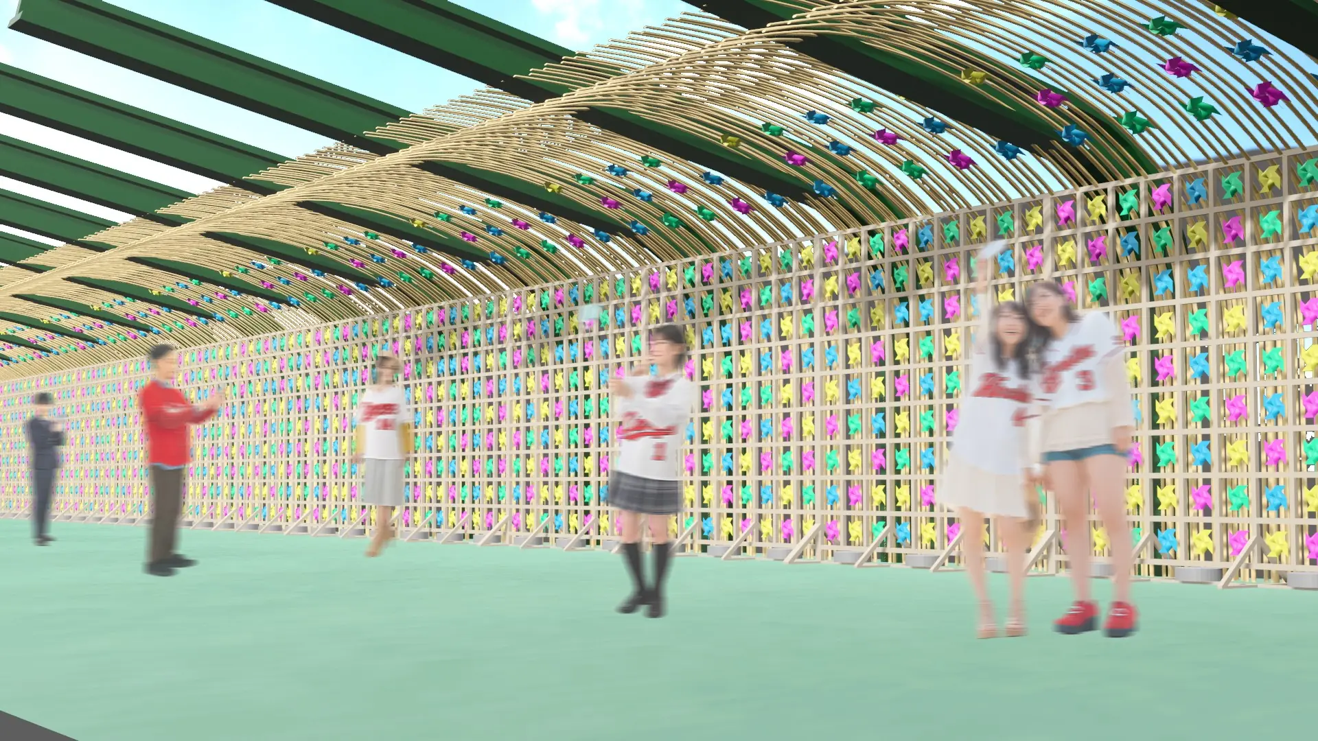 広島東洋カープの新たなフォトスポット「風車回廊」が誕生！