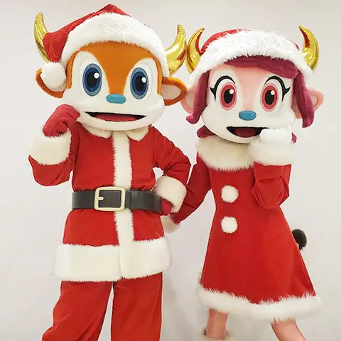 12月16日、オリックス・バファローズのマスコット バファローブル＆ベルがファンミーティングを開催