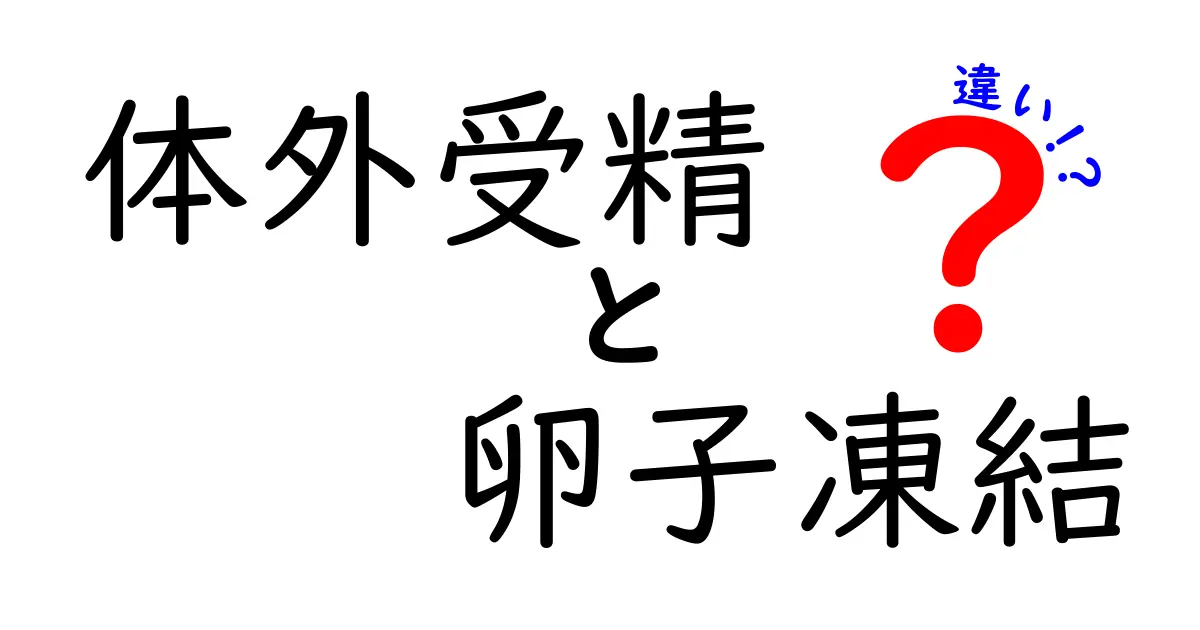 体外受精と卵子凍結の違いを徹底解説—基礎知識から選び方まで