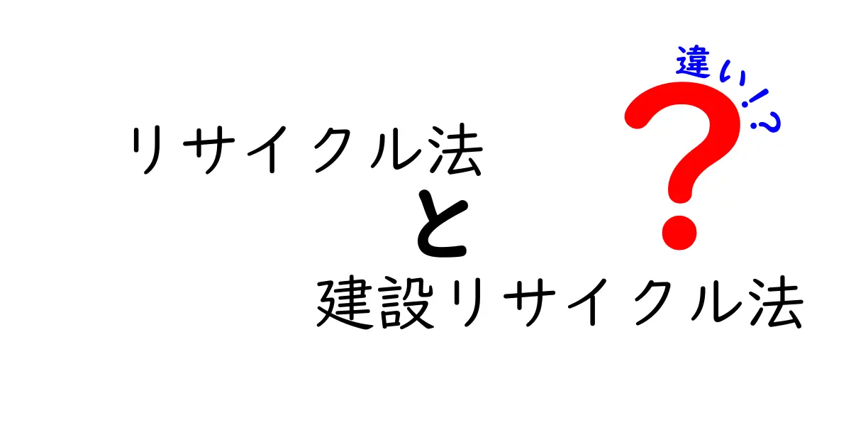 リサイクル法と建設リサイクル法の違いをわかりやすく解説！初心者必見のポイントまとめ