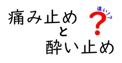 痛み止めと酔い止めの違いとは？効果や使い方をわかりやすく解説！