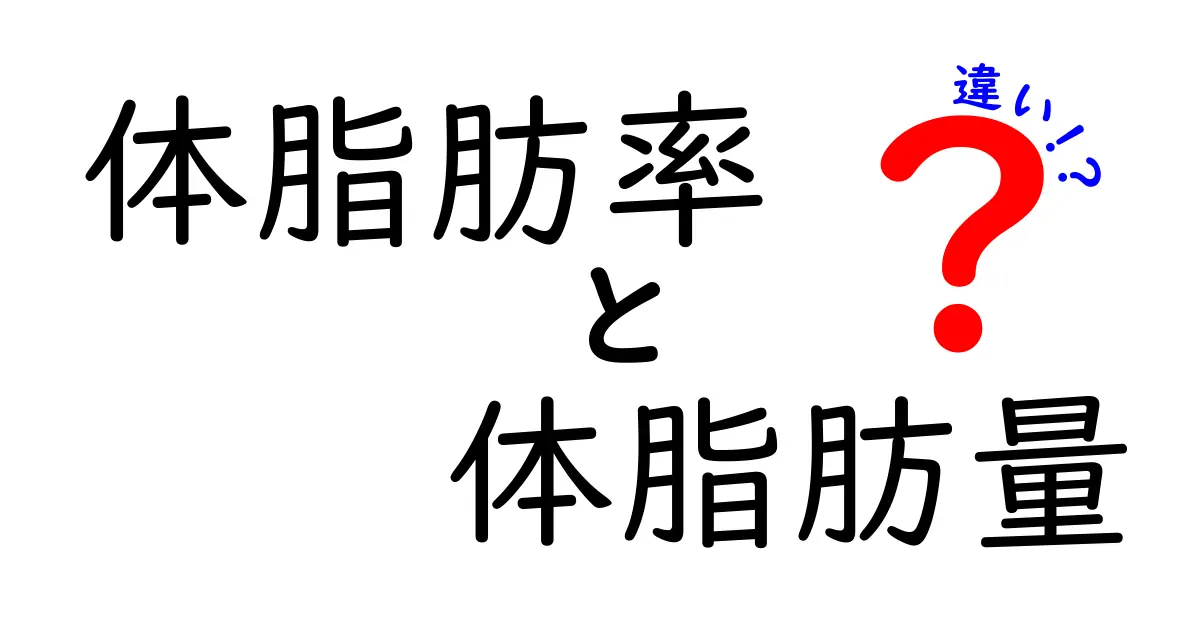 体脂肪率と体脂肪量の違いをわかりやすく解説！健康管理に役立つポイントとは？