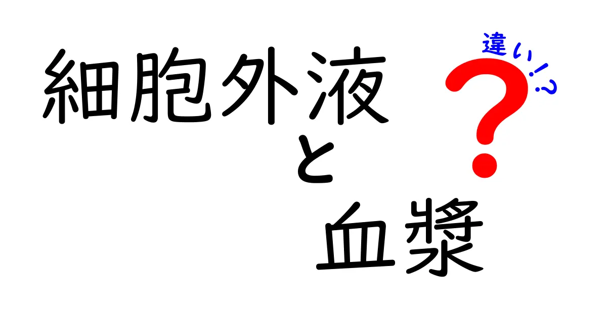 細胞外液と血漿の違いをわかりやすく解説｜中学生にも伝わる図解付き