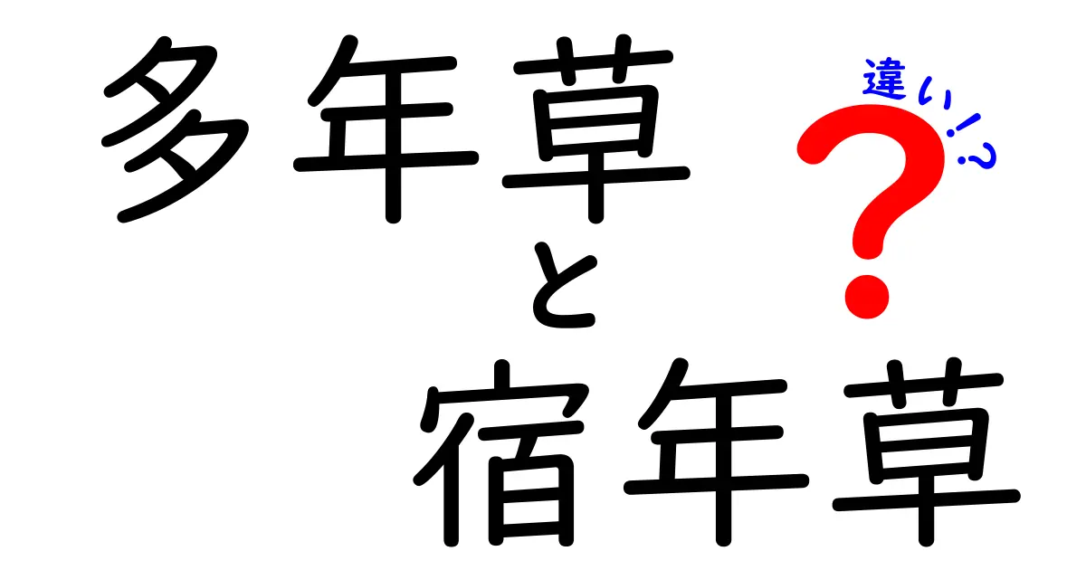 多年草と宿年草の違いとは？植物の成長サイクルをわかりやすく解説！