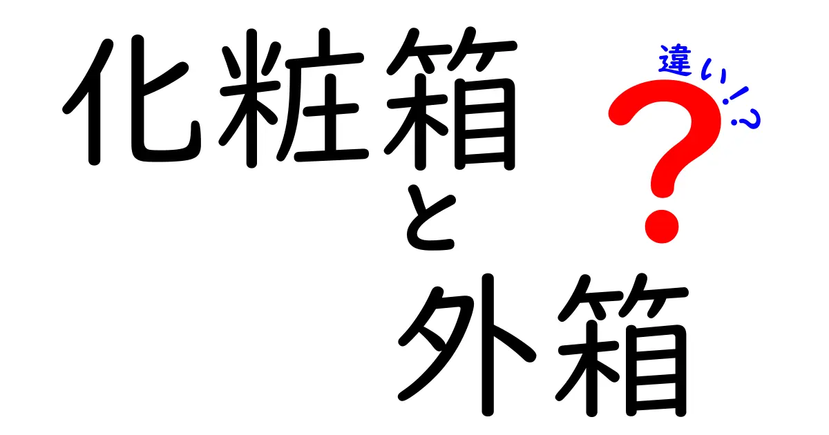 化粧箱と外箱の違いを徹底解説!中身を守る箱の秘密と使い分けのコツ