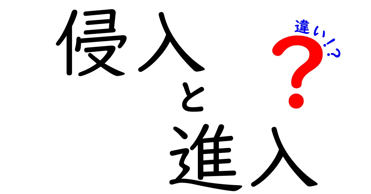 「侵入」と「進入」の違いを徹底解説!使い方や意味のポイントは?