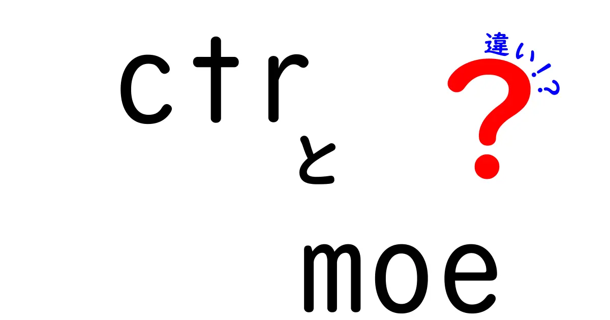 CTRとMOEの違いを徹底解説!クリック率と萌えの世界をやさしく理解しよう