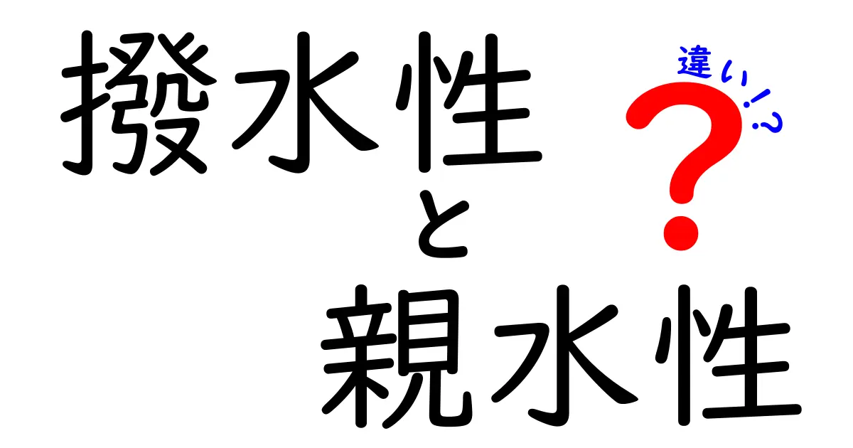 撥水性と親水性の違いは？日常生活で知っておきたい水のはたらき