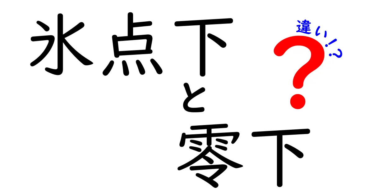 氷点下と零下の違いとは?天気予報で迷わない使い分け完全ガイド