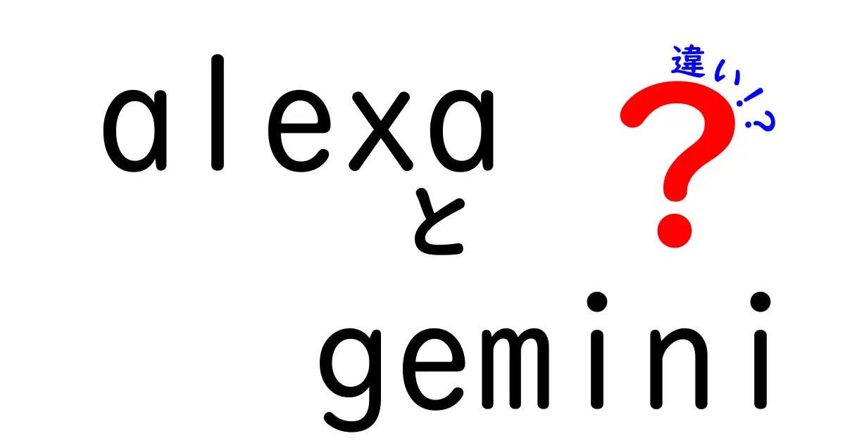 【初心者向け】AlexaとGeminiの違いをわかりやすく解説！特徴や使い方、選び方のポイントとは？