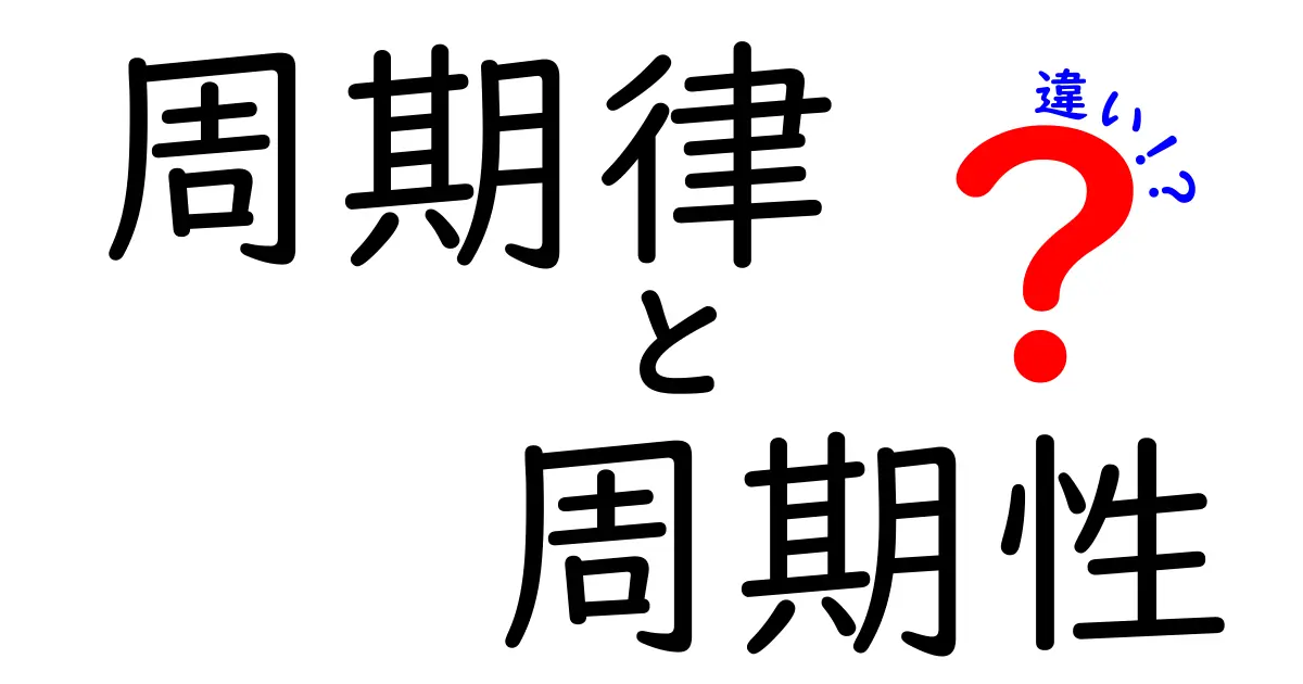 周期律と周期性の違いを徹底解説！中学生にも伝わる化学の“周期”の秘密