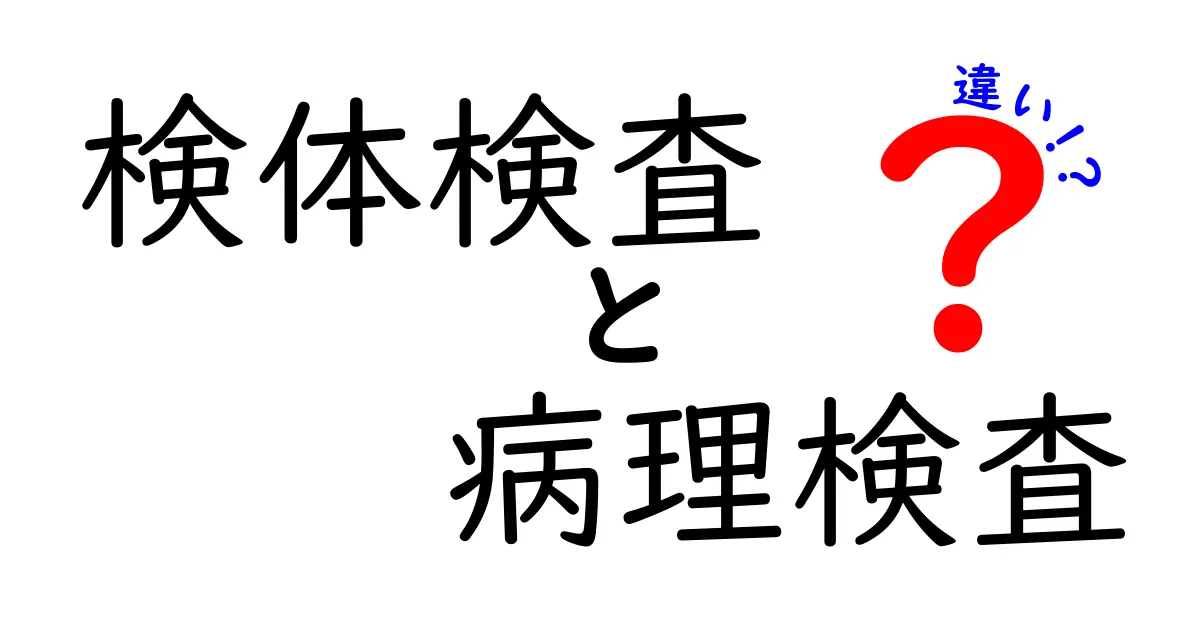 検体検査と病理検査の違いをわかりやすく解説！それぞれの役割と特徴とは？