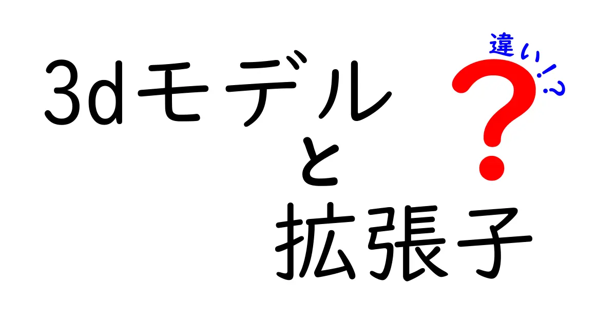 3Dモデルの拡張子って何が違う？初心者でもわかる基本解説！