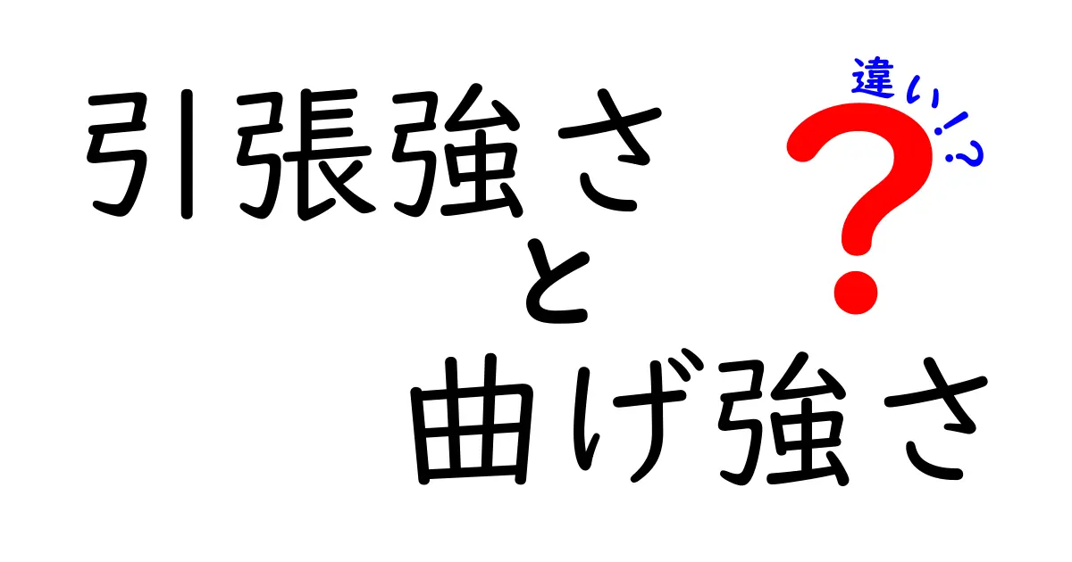 引張強さと曲げ強さの違いをわかりやすく解説！素材の強さの秘密とは？