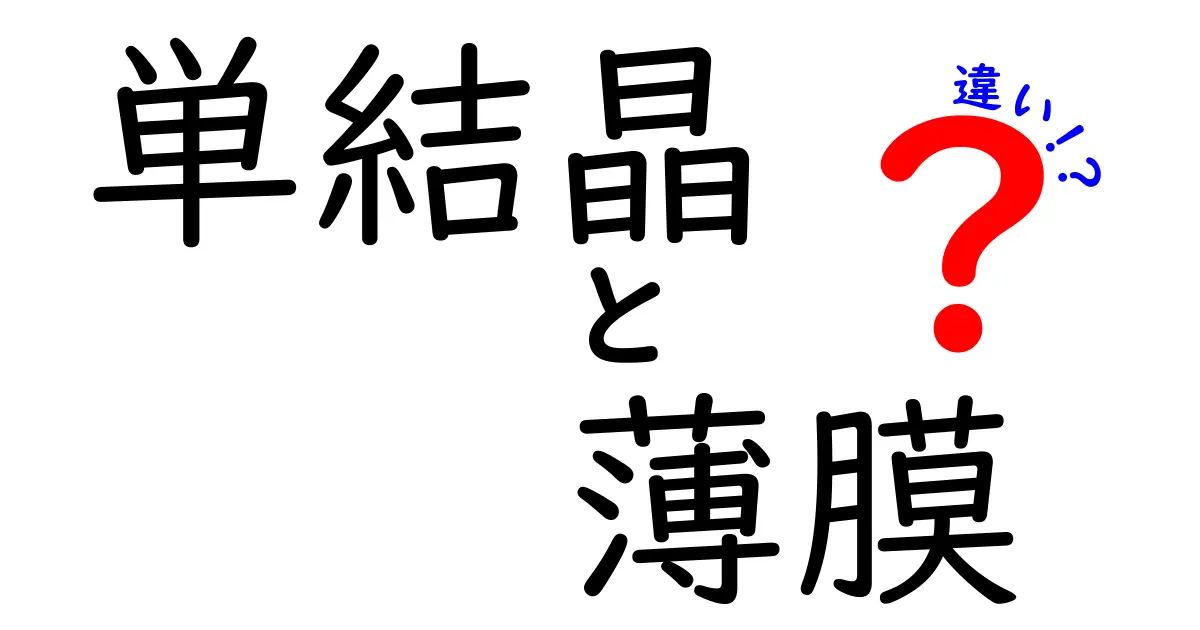 単結晶と薄膜の違いがひと目でわかる！中学生にもやさしい科学入門