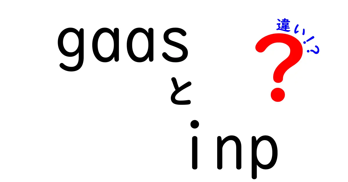 GAASとINPの違いを分かりやすく解説！GaaSとウェブ指標の基礎を徹底比較