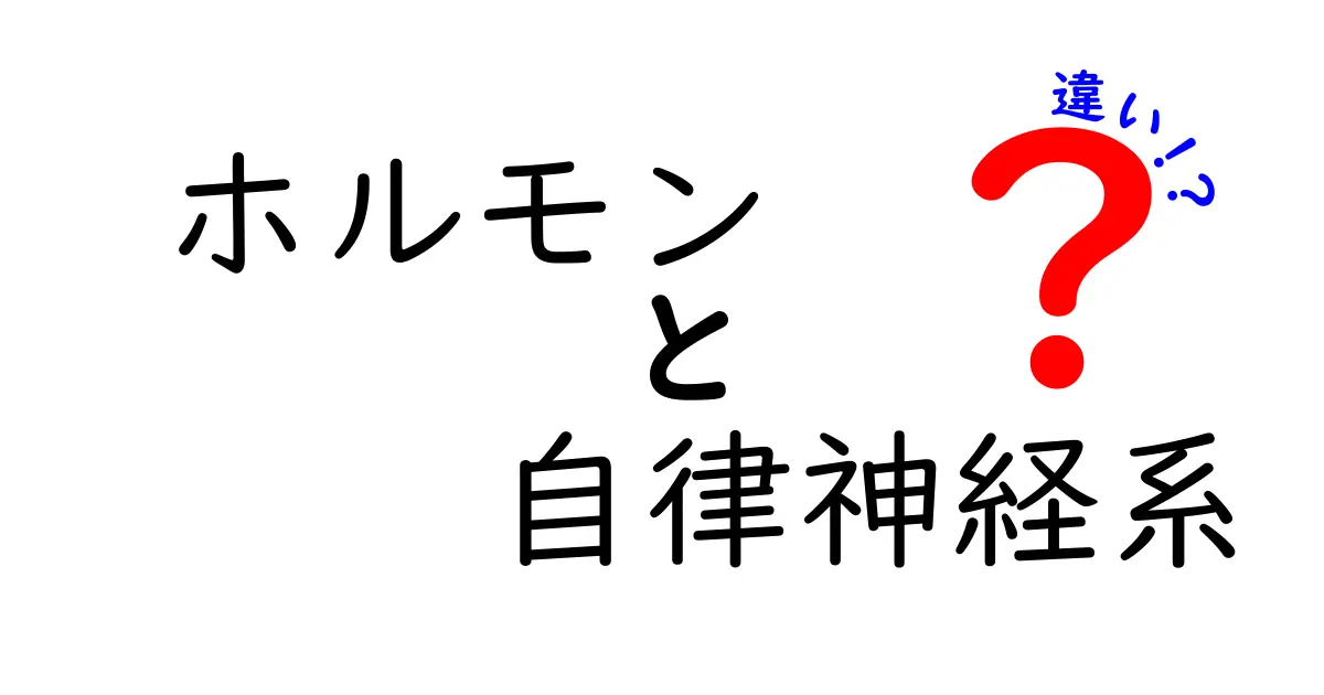 ホルモンと自律神経系の違いを徹底解説!体のスイッチを理解して健康を守ろう