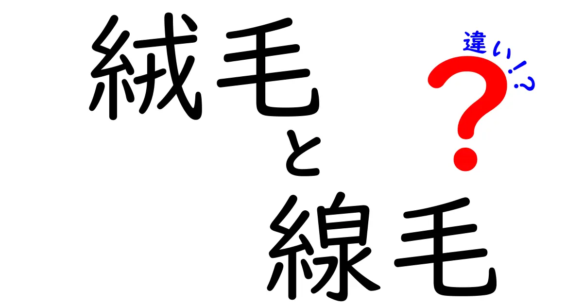 絨毛と線毛の違いを図解つきで一発解説!中学生にもわかるやさしい比較ガイド