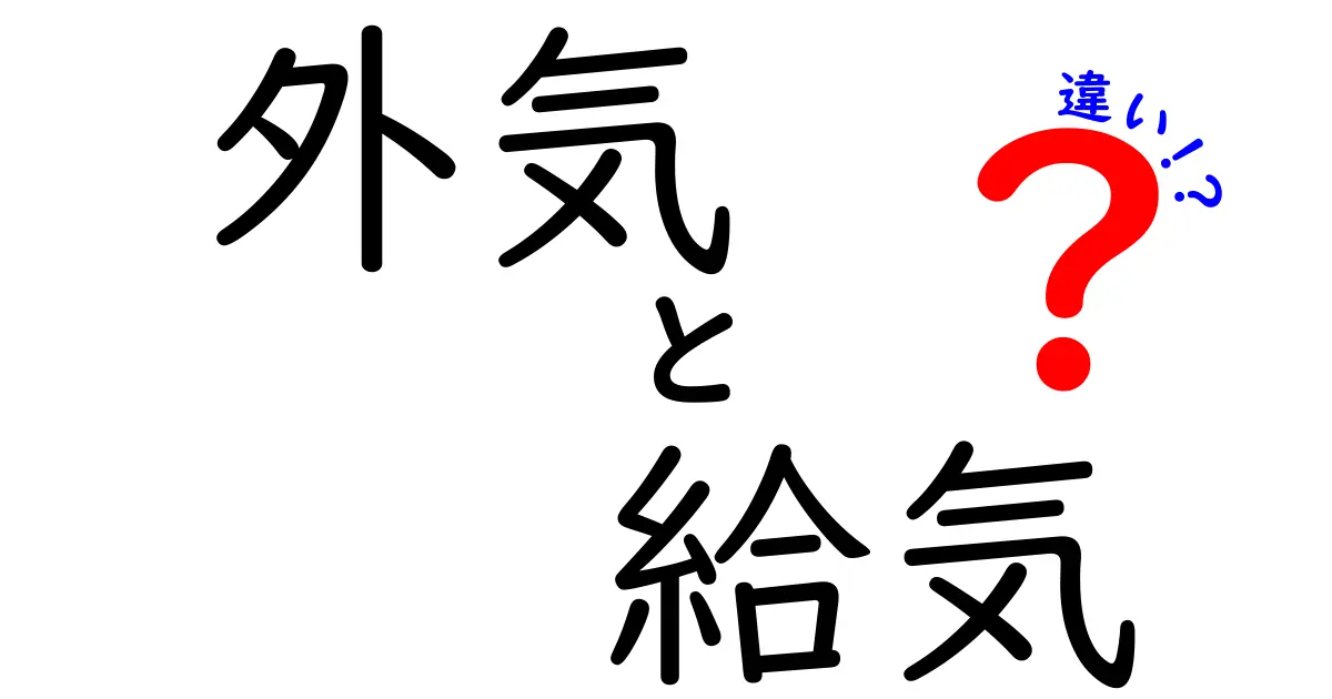 外気と給気の違いとは？簡単解説でわかりやすく知ろう！