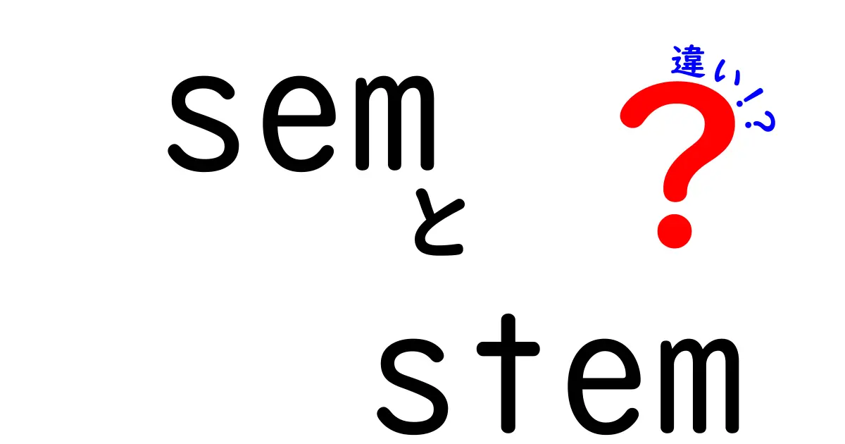 semとstemの違いを徹底解説|意味と使い方を中学生にもわかるように解説