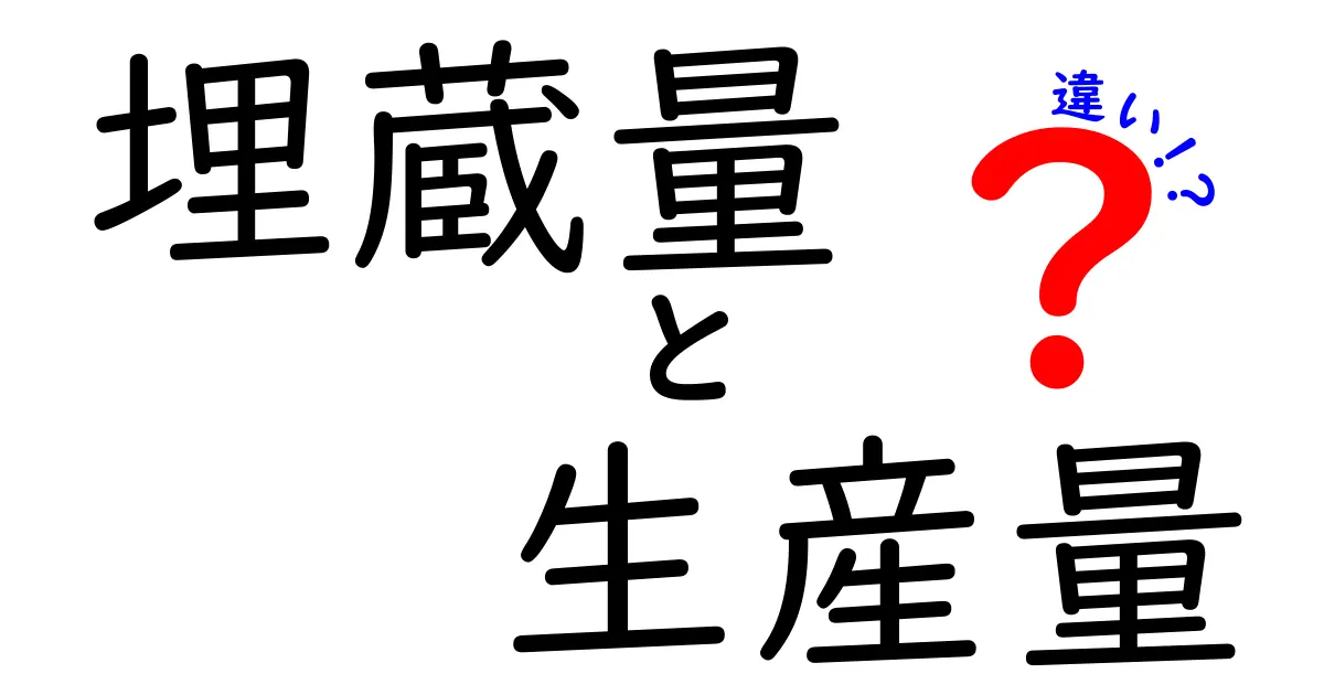埋蔵量と生産量の違いを徹底解説｜知っておくべきポイントと身近な例
