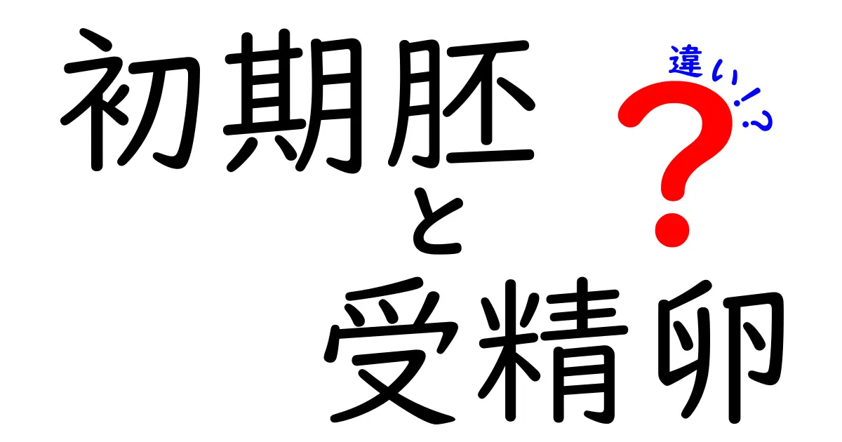 初期胚と受精卵の違いをやさしく徹底解説|誤解を解くポイントと実験での見分け方