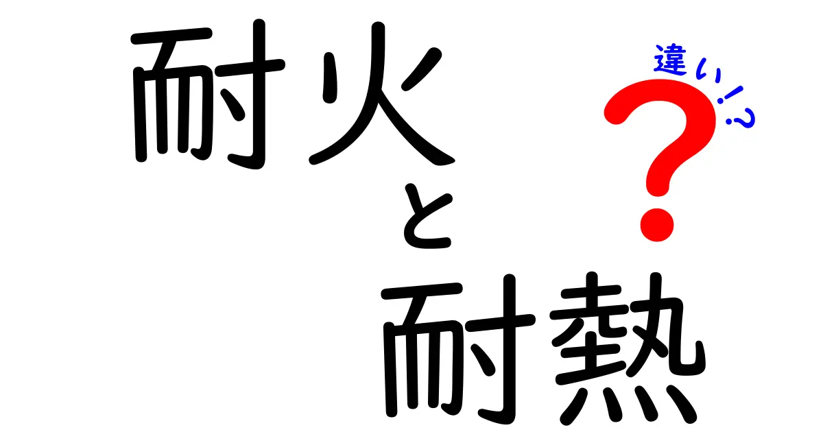 耐火と耐熱の違いとは?知っておきたいポイントをわかりやすく解説!