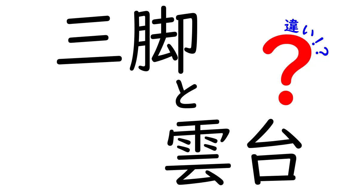三脚と雲台の違いをぜんぶ解説！初心者が今すぐ役立てられる使い分けガイド