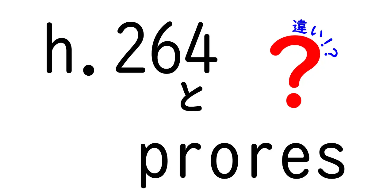h.264とProResの違いをわかりやすく解説!動画制作初心者が押さえるべきポイント