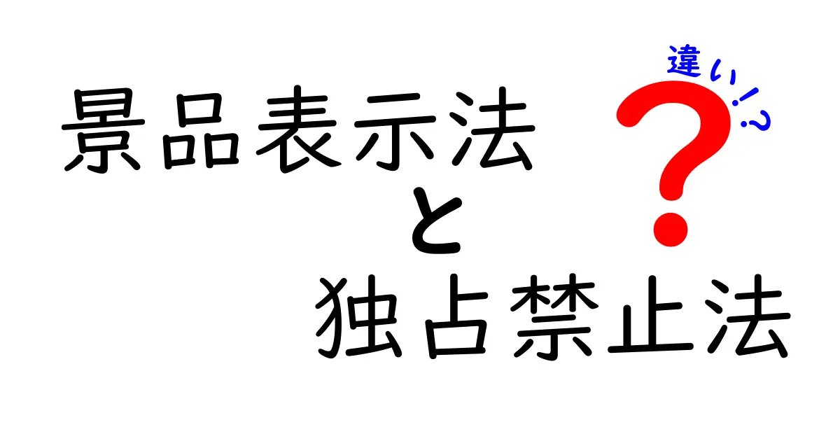 景品表示法と独占禁止法の違いを徹底解説｜企業と消費者の両方が押さえるべきポイントを分かりやすく