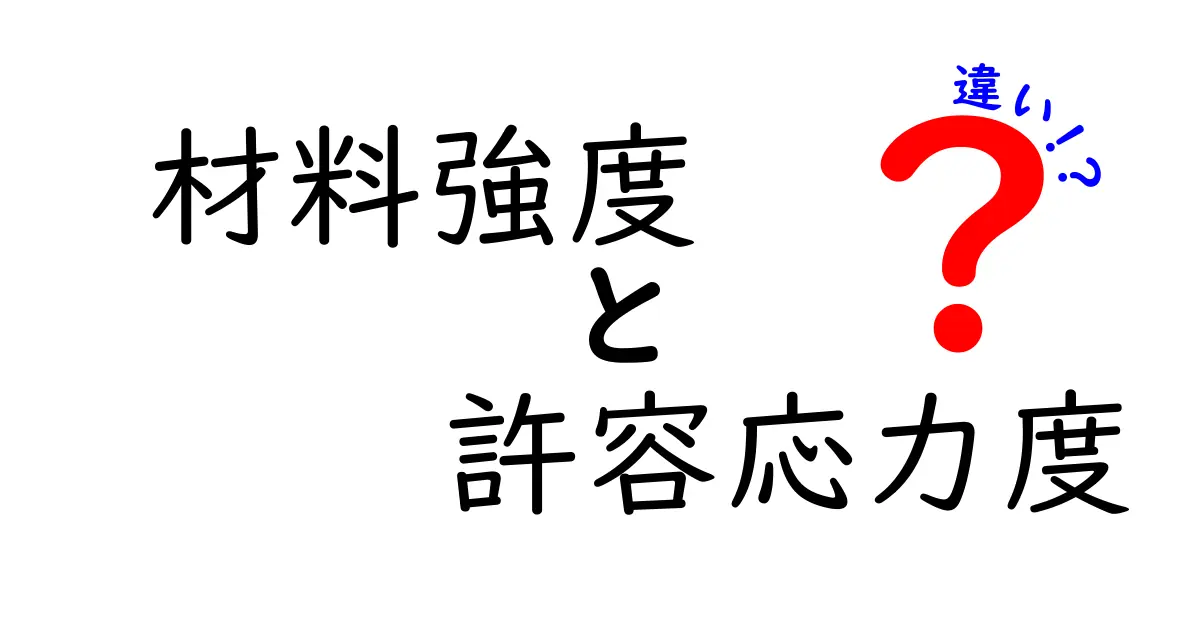 材料強度と許容応力度の違いをわかりやすく解説!建築や機械設計に必須の基礎知識