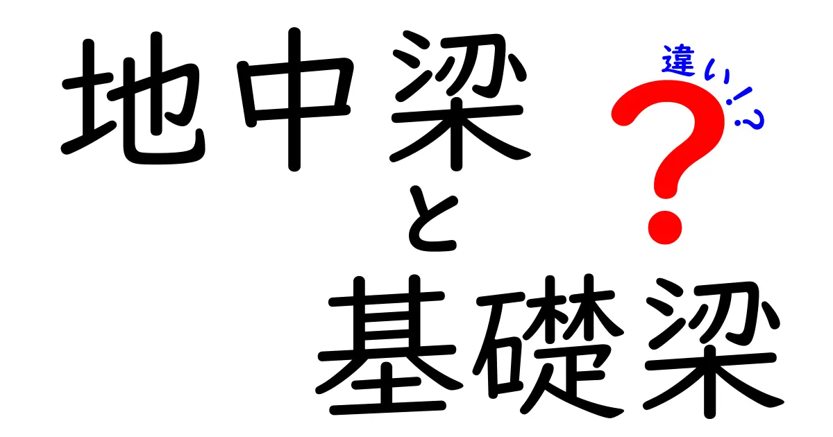 地中梁と基礎梁の違いとは?建物の安心を支える構造の秘密をわかりやすく解説!